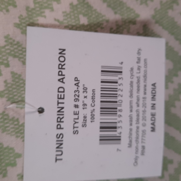 Apron Diamond Pattern Printed Design Cotton Machine Washable Chef Cook Baker - Picture 8 of 9